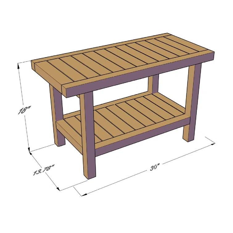 Aqua Teak Spa Teak Shower Bench