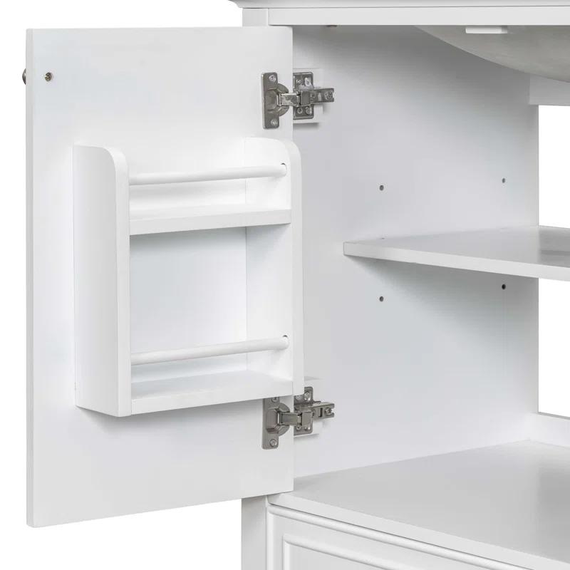 Jeltyprey 30" Bathroom Vanity with Sink Combo, Multi-functional Bathroom Cabinet with Doors and Drawer
