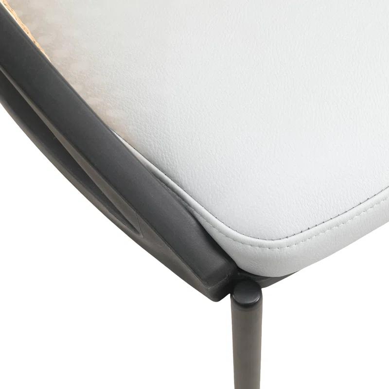 Bayou Breeze Upholstered Dining Chairs With Wicker Back And Stainless Steel Legs, Set Of 4 Caydyn (Set of 4)