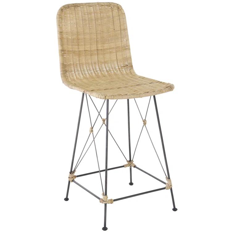 Dakota Fields Finlaggan Weaved Counter Stool (Set of 2)