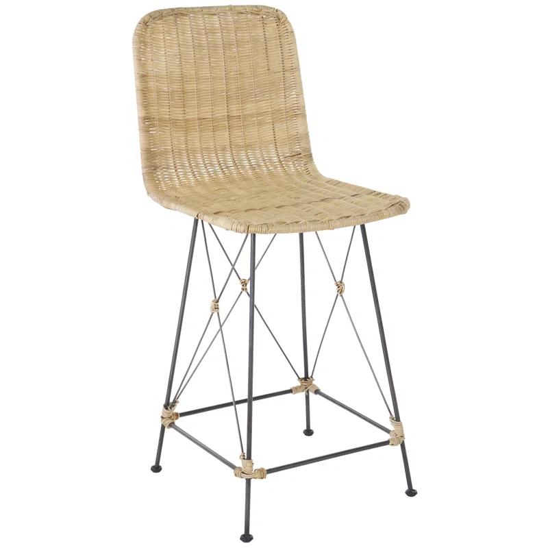 Dakota Fields Finlaggan Weaved Counter Stool (Set of 2)