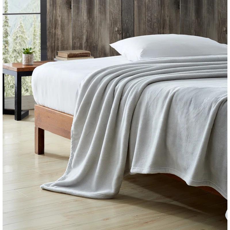 Eddie Bauer Solid Ultra Soft Plush Reversible Blanket