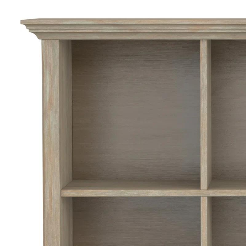 Simpli Home Amherst 57"W Solid Wood Storage Console Table with 8 Cube Storage