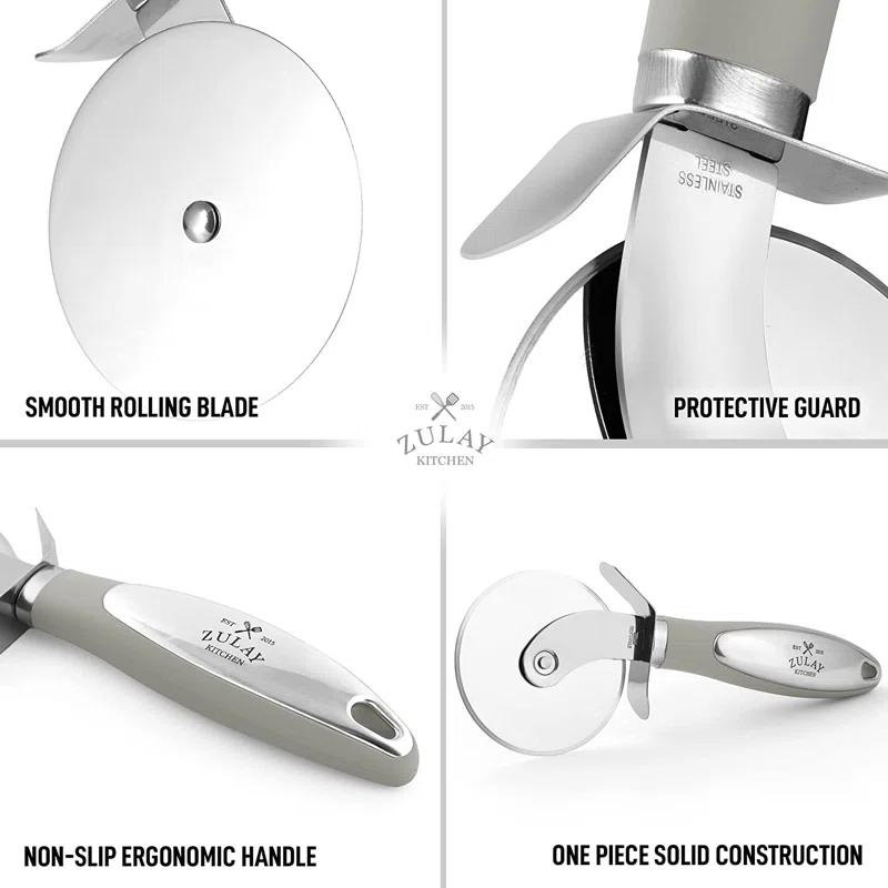 Zulay Kitchen Zulay Kitchen Pizza Cutter Wheel with Stainless Steel blade and guards Pizza Slicer Non-Slip Handle
