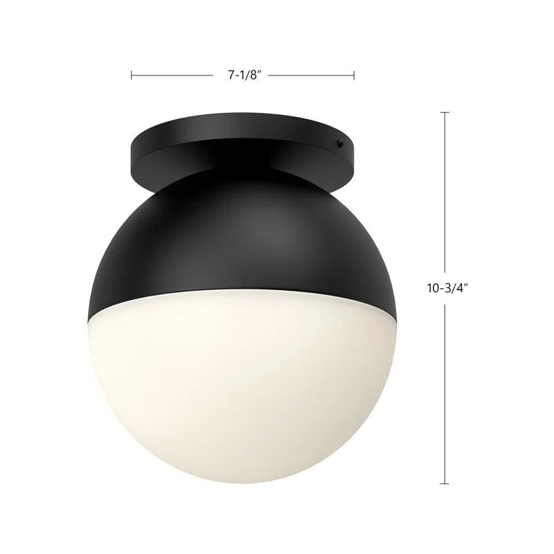 Monae Single Light Glass Flush Mount