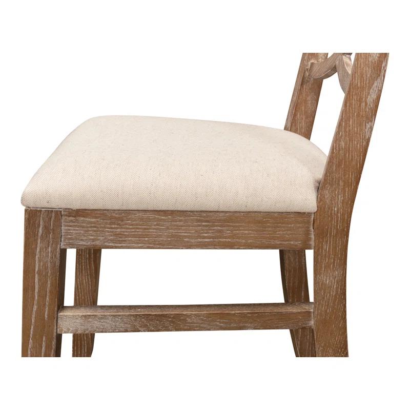 Sarreid Ltd Monet's Linen Upholstered Side Chair in Beige | Wayfair