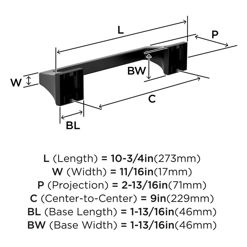 Amerock BH36025MB Mulholland Towel Bar