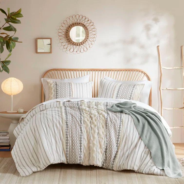 INK+IVY Imani Cotton Printed Duvet Cover Set