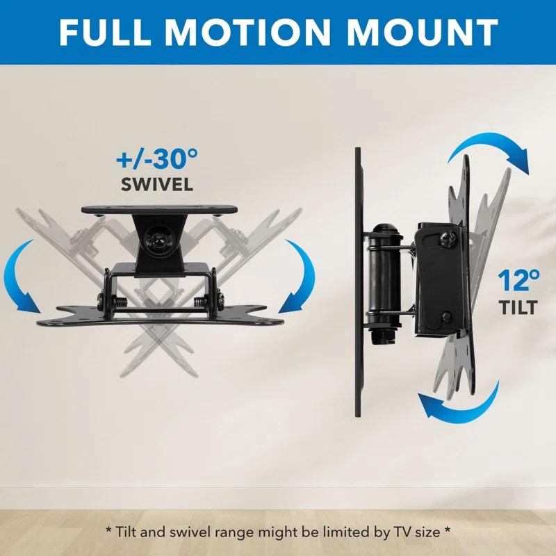 Mount It Compact Full Motion TV Wall Mount - For Tvs Up To 50"