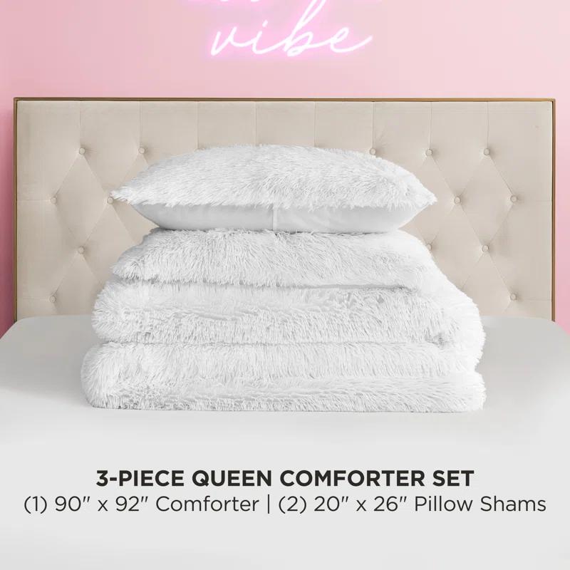 Juicy Couture Juicy Couture Shaggy Faux Fur Comforter & Shams Bedding Sets