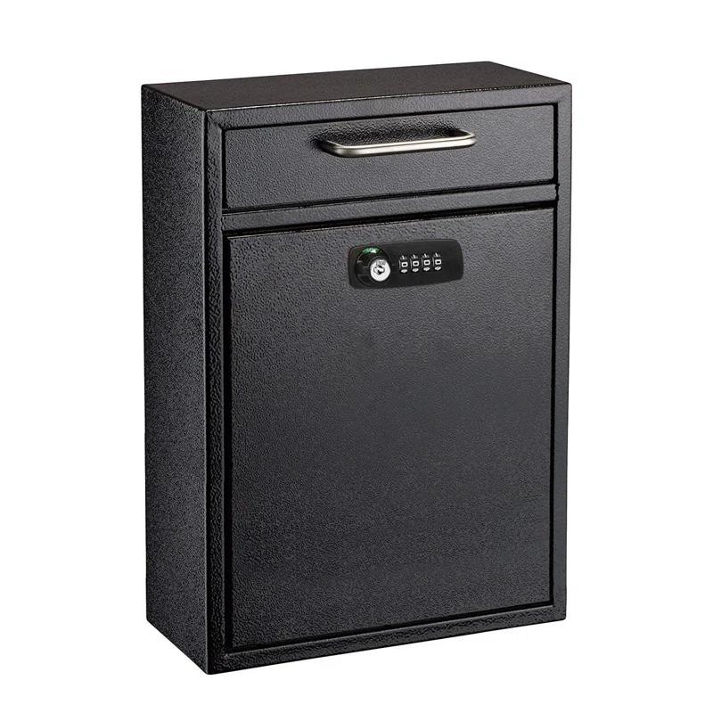 AdirOffice Wall-Mount Secure Drop Box Mailbox with Key and Combination Locking System