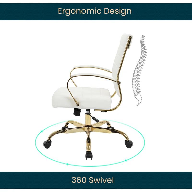 Everly Quinn Naudain Leather Office Conference Chair Modern Executive Meeting Room Chairs