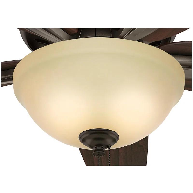 Hunter Fan Newsome 42" 5 - Blade Traditional Flush Mount Indoor Ceiling Fan with Lights and Pull Chains