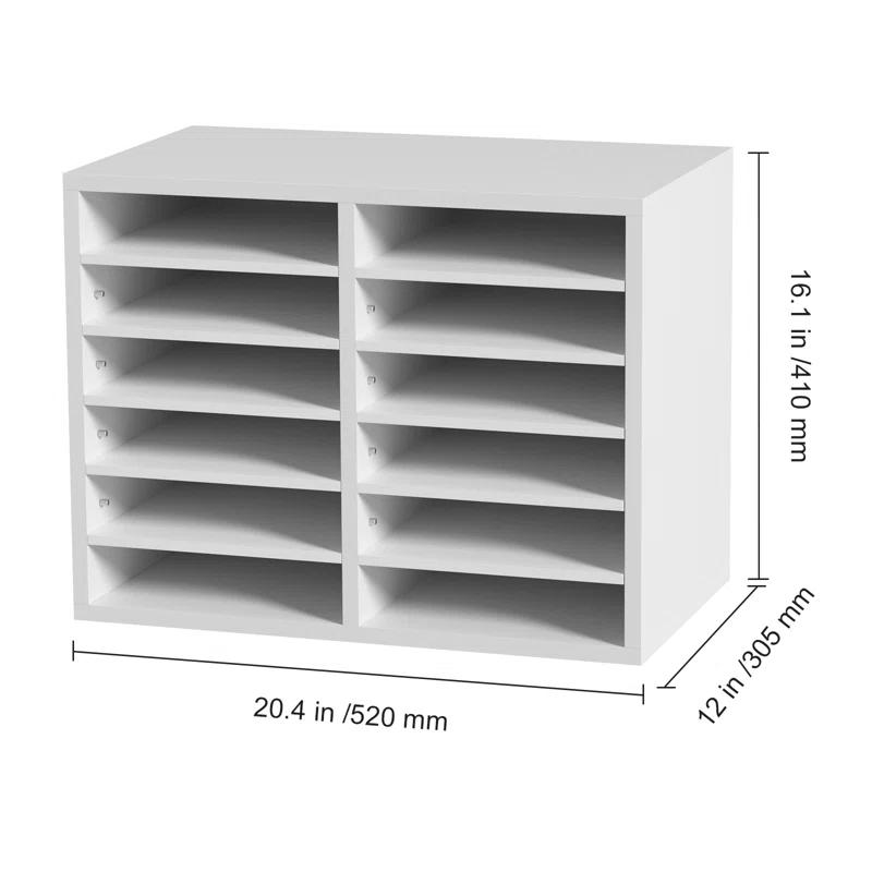 VEVOR VEVOR Manufactured Wood 12 Compartment Mailroom Table Accessory