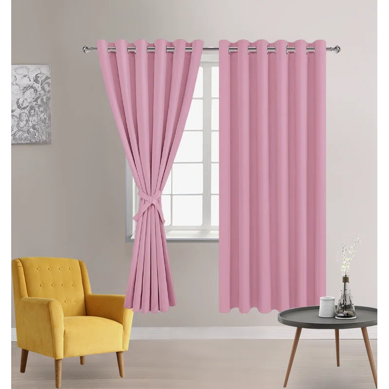 Eider & Ivory™ Tarrants Polyester Room Darkening Curtain Pair (Set of 2)