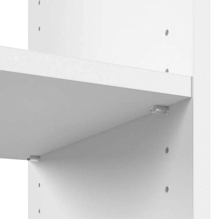 Bestar Carina 24W Closet Organizer With Clothing Rods, Drawers, And Cubbies