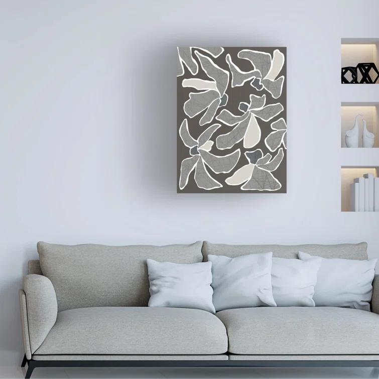Trademark Fine Art Modern & Contemporary " Gray Flower Blooms I "