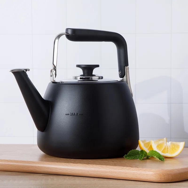 Sur La Table Kitchen Essentials Sur La Table Kitchen Essential Large 2 QT Heavy Gauge Stainless Steel Whistling Tea Kettle