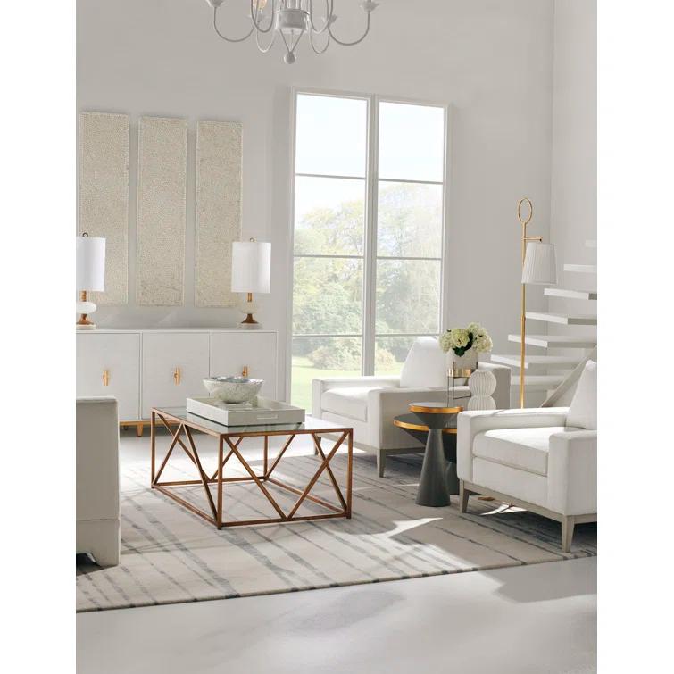 Antique Gold Leaf Tripod Floor Lamp with Off-White Silkette Shade