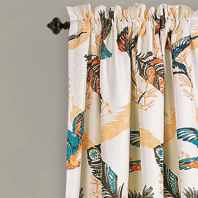Lush Decor Bird Breeze Polyester Room Darkening Curtain Pair (Set of 2)