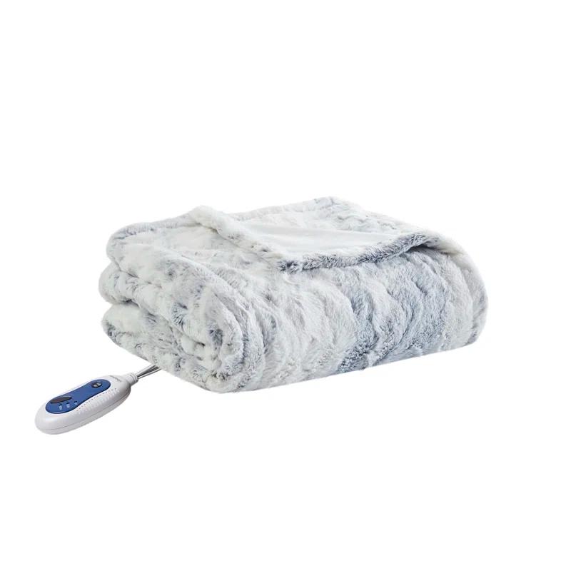Beautyrest Zuri Oversized Heated Faux Fur Throw