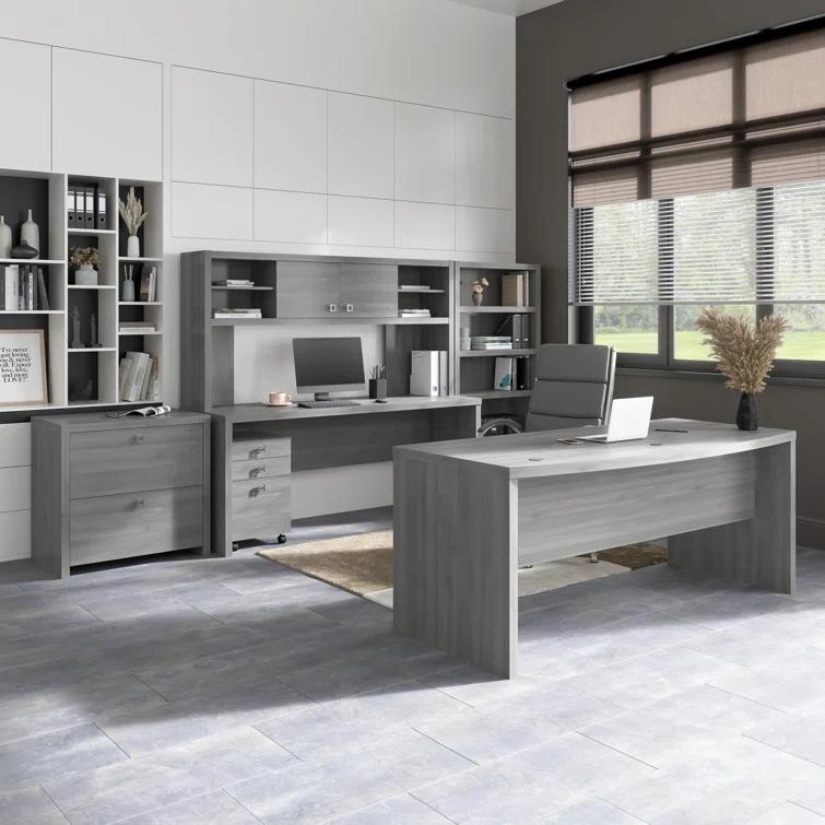 Bush Business Furniture Echo 3 L-Shaped Computer Desk Office Set