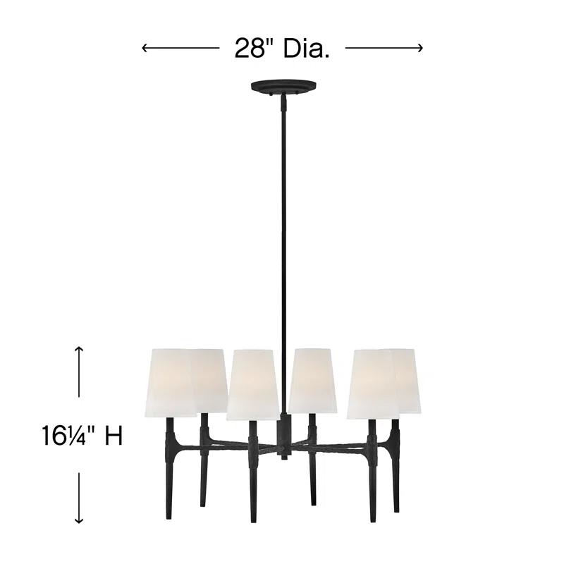 Ingle Chandelier - Black / 28"Dia