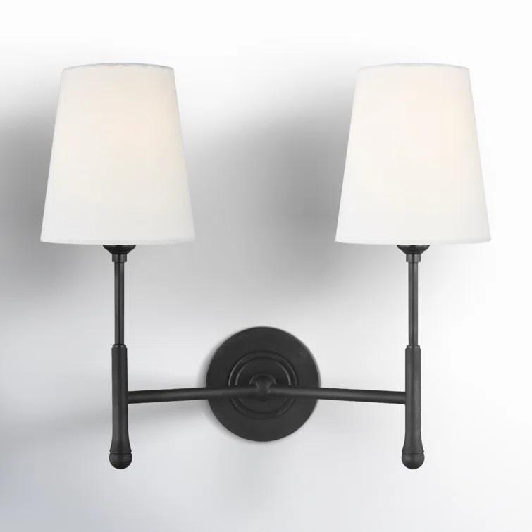 2 Light Steel Dimmable Wallchiere