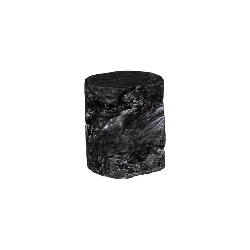 Black Wash Stool, Round