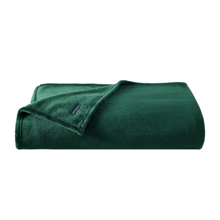 Nautica Nautica Solid Ultra Soft Plush Fleece Blanket