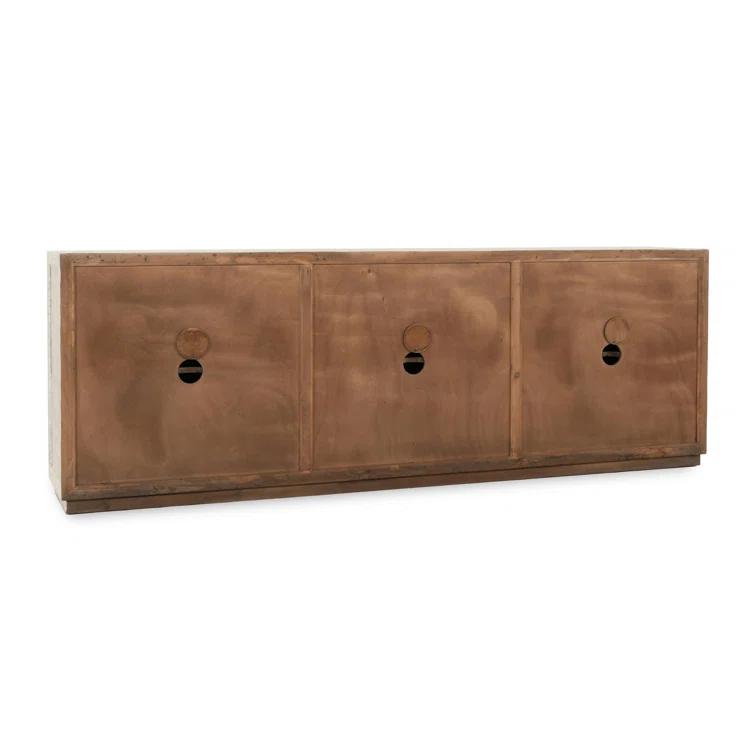 Classic Home Tafari 6-door Reclaimed Pine Wood Buffet Sideboard In Cream