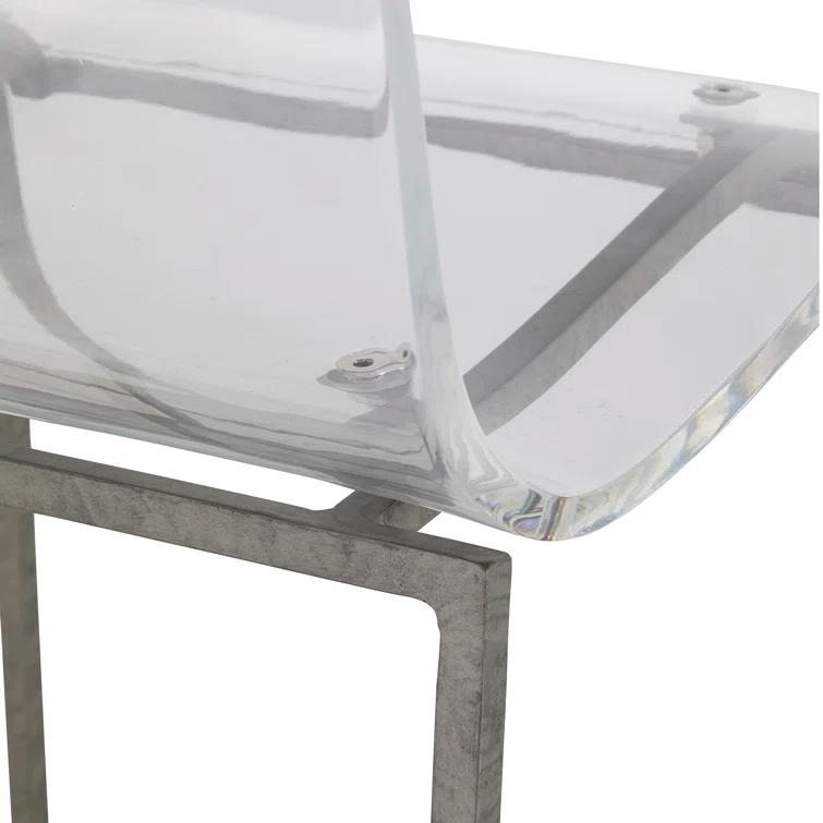 Gabby King 30.25" Bar Height Stool - Silver