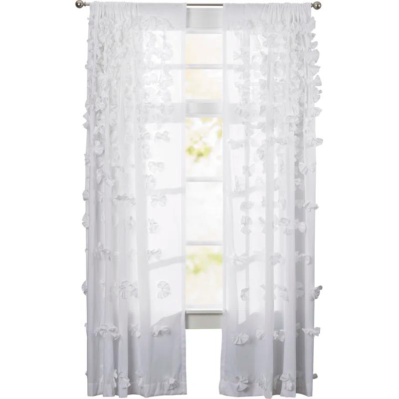 Riley Polyester Semi Sheer Curtain Panel