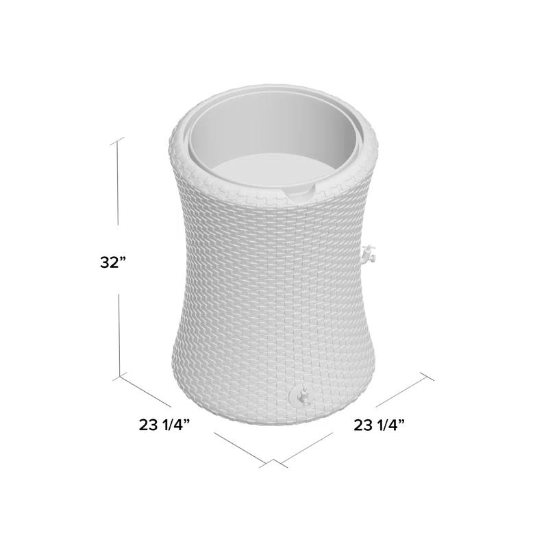 Good Ideas Good Ideas 50 Gallons Plastic Drainable Dual Overflow Planter Rain Barrel