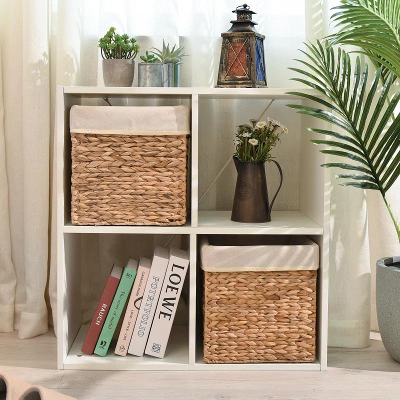 Breakwater Bay 2 Piece Wicker Storage Cube Basket Set & Reviews | Wayfair