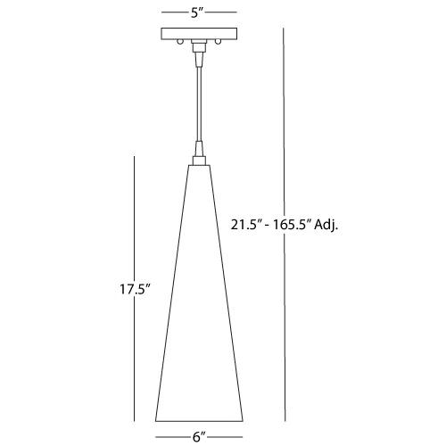 Robert Abbey Dal 1 - Light Single Pendant