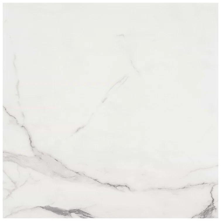 24" x 24" Polished Marble Look Porcelain Floor and Wall Tile (15.5 Sq. Ft. / Case)
