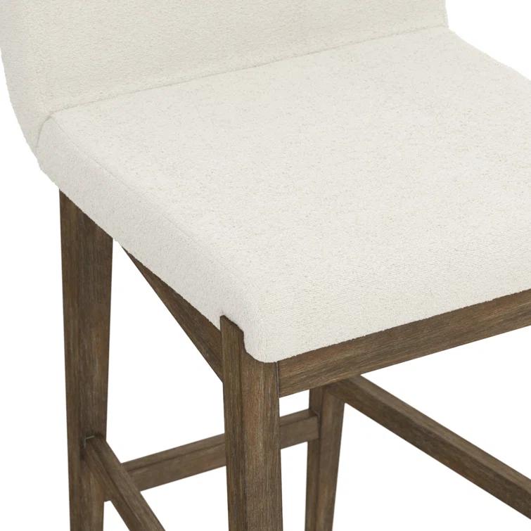 Nathan James Upholstered Wooden Stool
