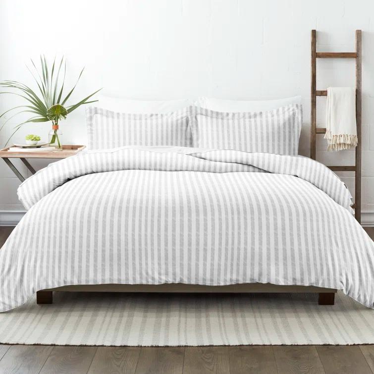 Becky Cameron 3 Piece Rugged Stripe Pattern Duvet Cover Set