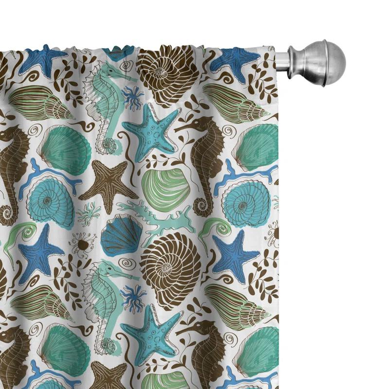 Ambesonne Ambesonne Semi-Sheer Rod Pocket Sliding Panel (Set of 2)