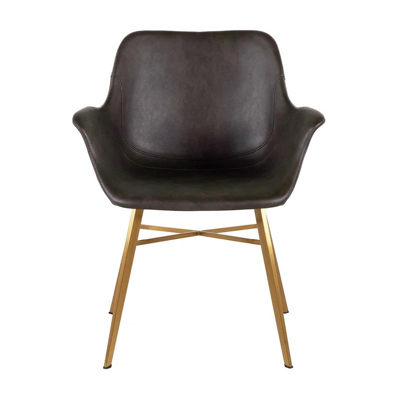 Gabby Channing 18.11'' H Faux Leather Upholstered Armchair