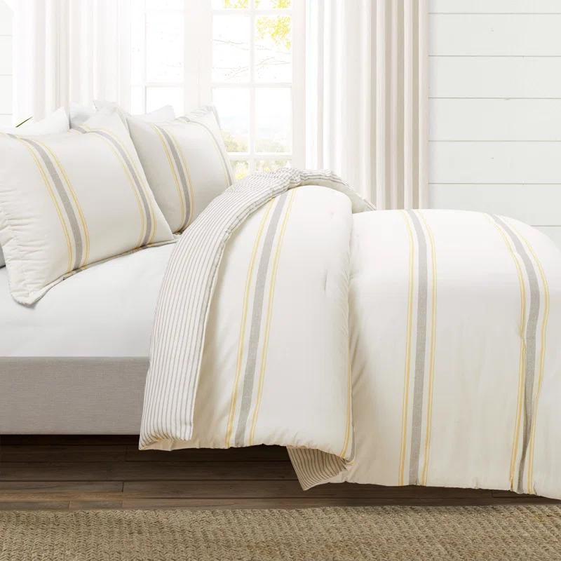 Farmhouse Standard Cotton Reversible Comforter Set