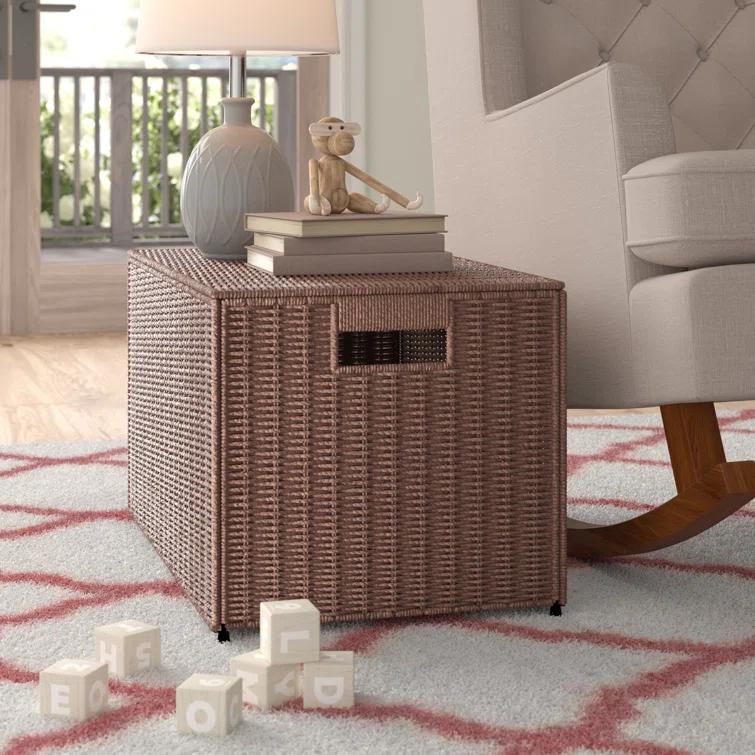 Household Essentials Woven Wicker Storage Chest