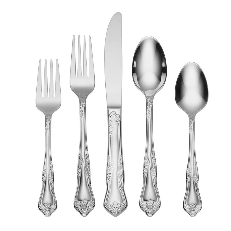 Oneida Oneida Azalea 45 Piece Everyday Flatware Set, Service For 8
