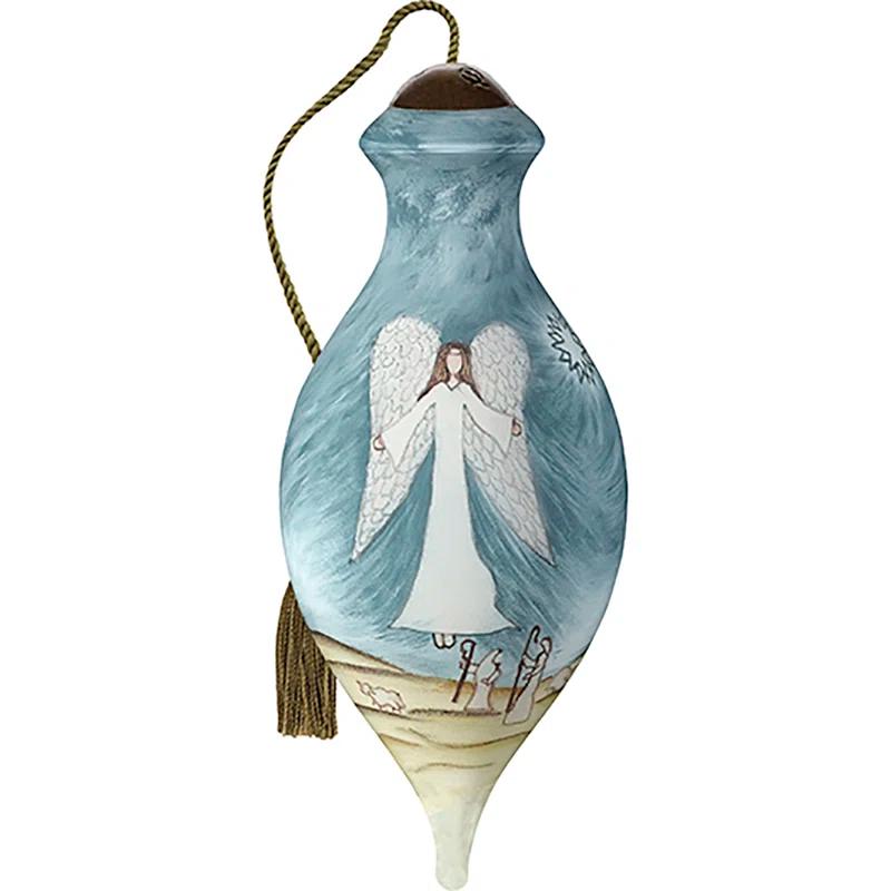 Peace On Earth Glass Finial Ornament
