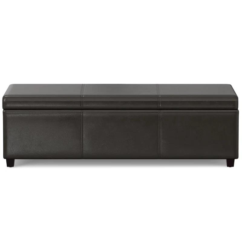 Simpli Home Avalon Extra Large Storage Ottoman Bench,Assembled