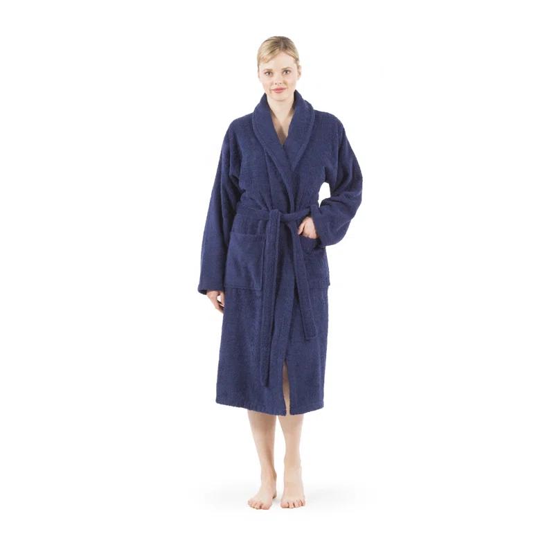 Linum Home Textiles Terry Terry Cloth Bathrobe with Pockets