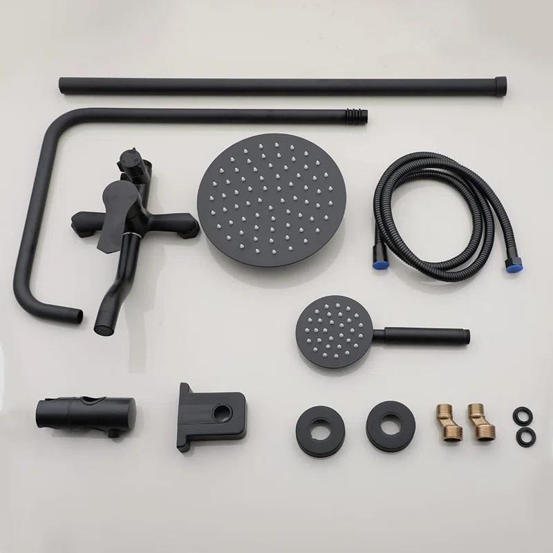 FUNDUXA Outdoor Shower Fixture With Handheld Spray Head