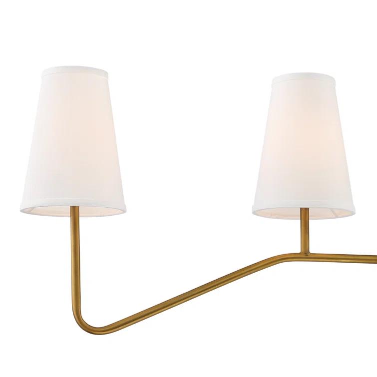 Kelly Clarkson Home Diana 4 - Light Kitchen Island Linear Pendant in Natural Brass