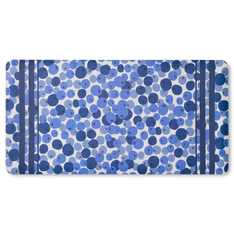 Sur La Table Kitchen Essentials SUR LA TABLE KITCHEN ESSENTIALS Fresh Blueberries Fruit Kitchen Mat Blue/White